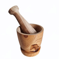 Wooden mortar and pestle Nagaland Craft (S) - Indigi Craft